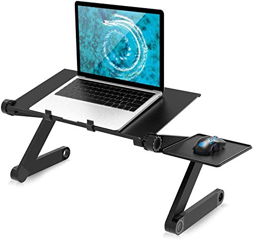 Mesa auxiliar plegable de metal para computadora portátil, escritorio de  pie extraíble, escritorio portátil para computadora, mesita de noche de
