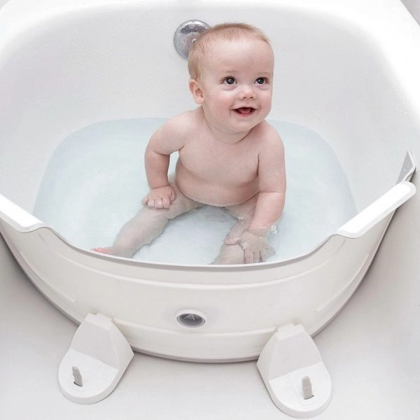 Bañera de plástico para bebés con soporte y reductor Galzerano