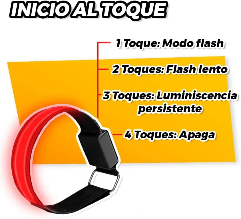  Kit Ciclismo con Guantes Brazaletes con Luz Recargables La Fabrica de Inventos