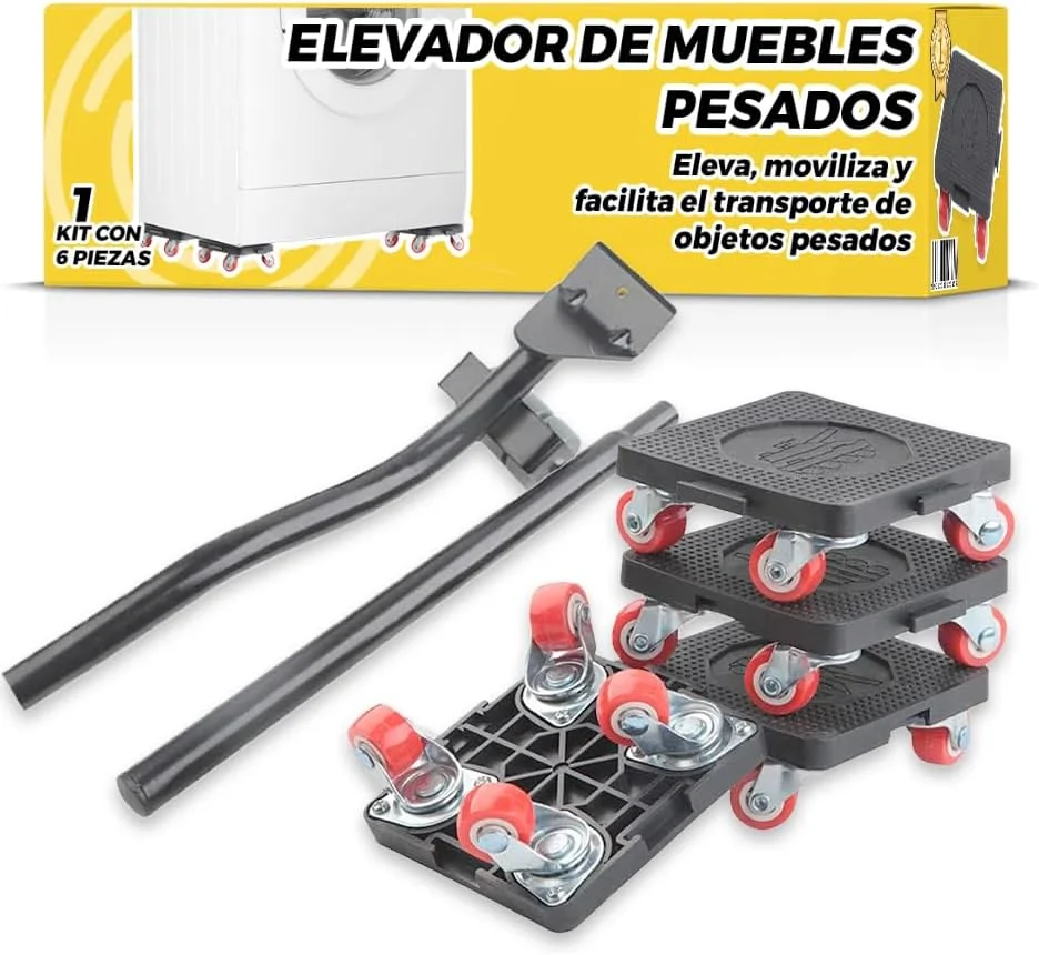  Elevador Muebles + Ruedas para Mover Muebles La Fabrica de Inventos