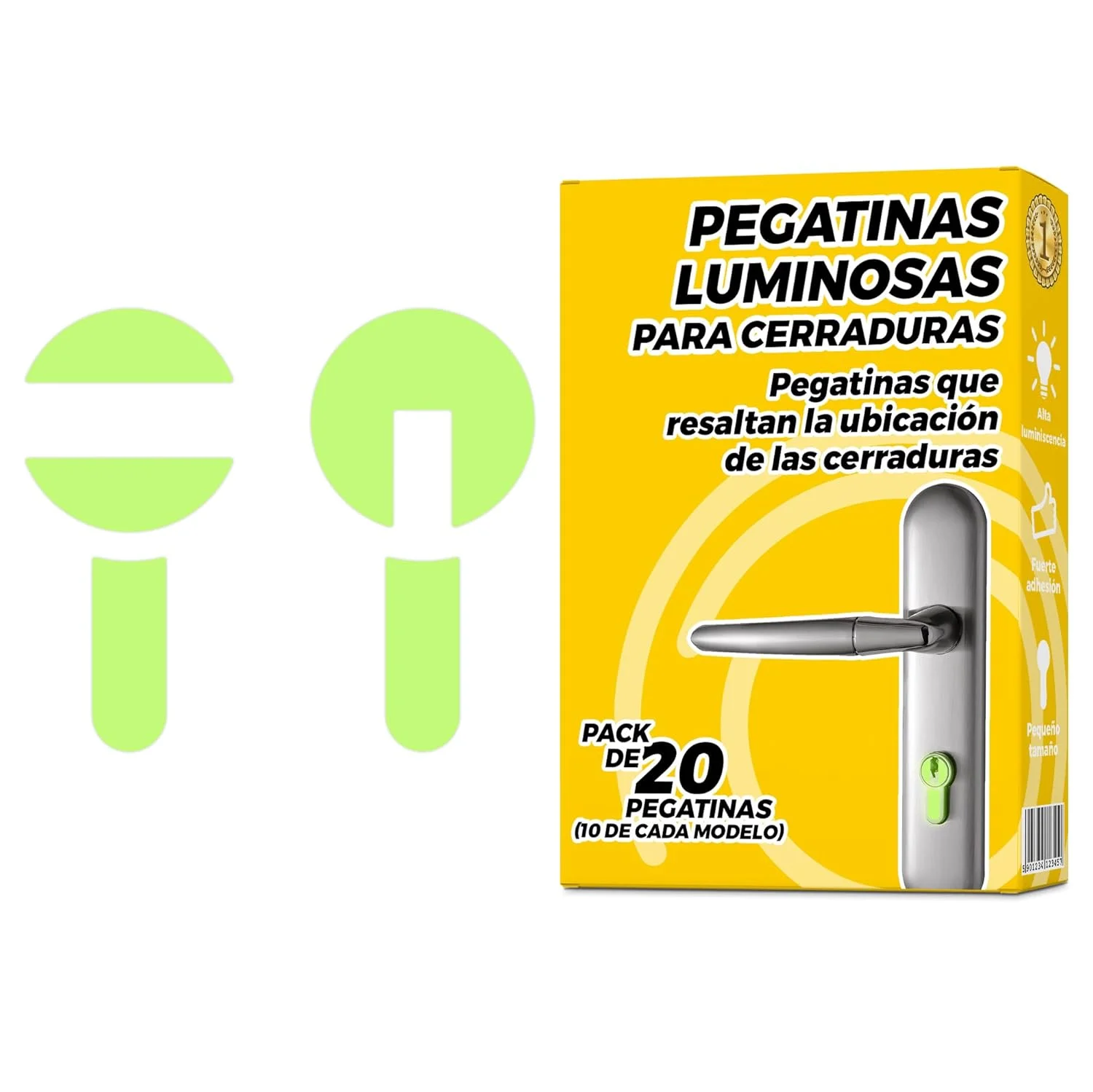 pegatinas fluorescentes para cerradura La Fabrica De Inventos