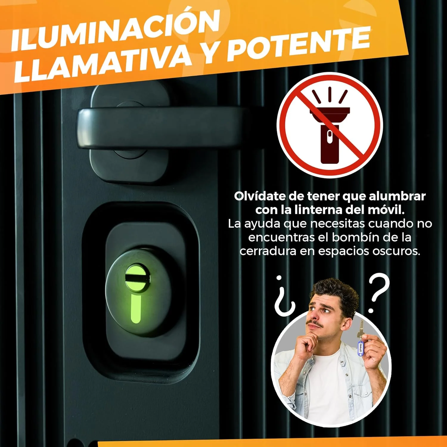  pegatinas fluorescentes para cerradura La Fabrica De Inventos