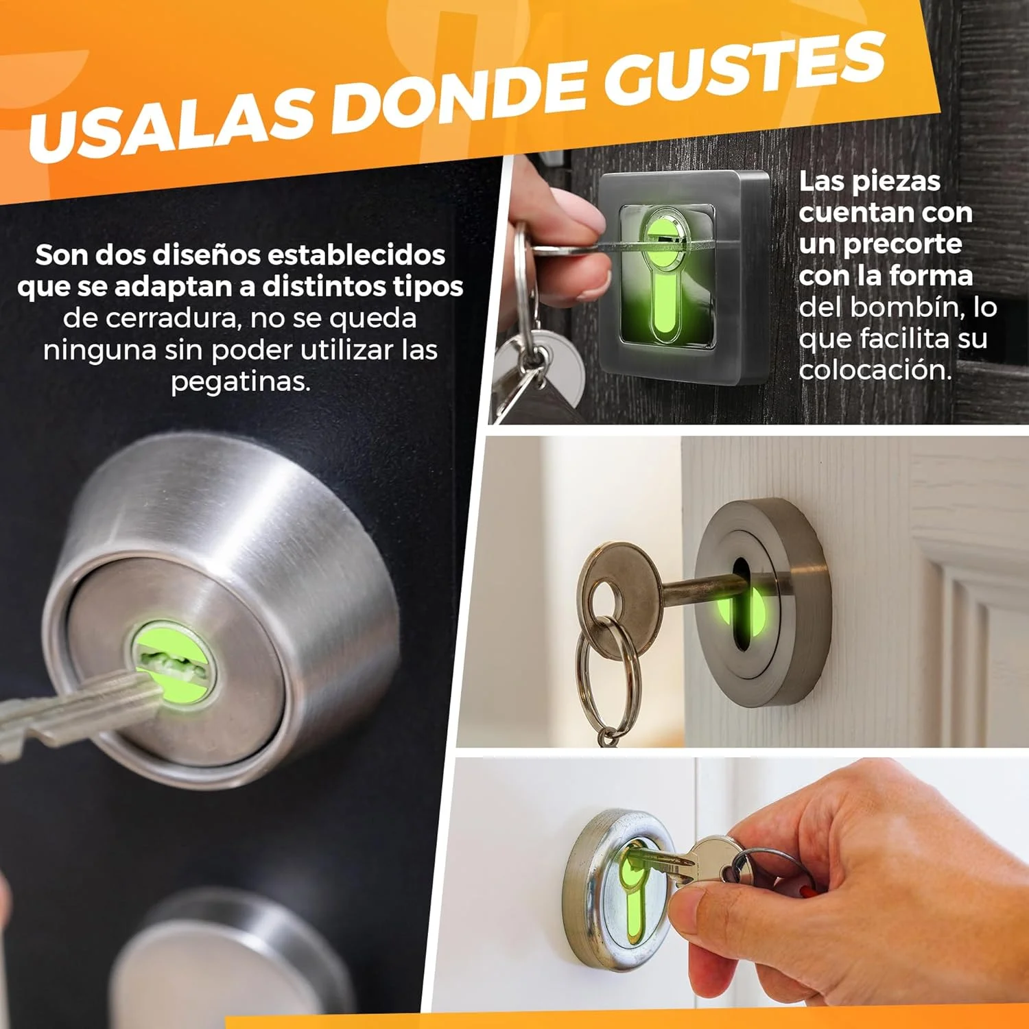  pegatinas fluorescentes para cerradura La Fabrica De Inventos