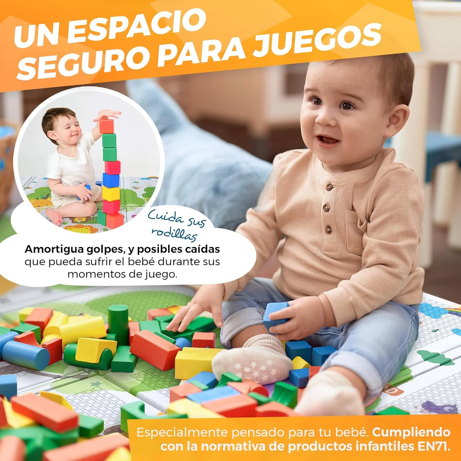  alfombra bebe acochada plegable La Fabrica De Inventos