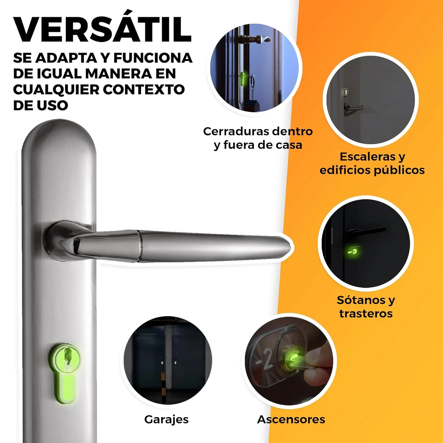  pegatinas fluorescentes para cerradura La Fabrica De Inventos