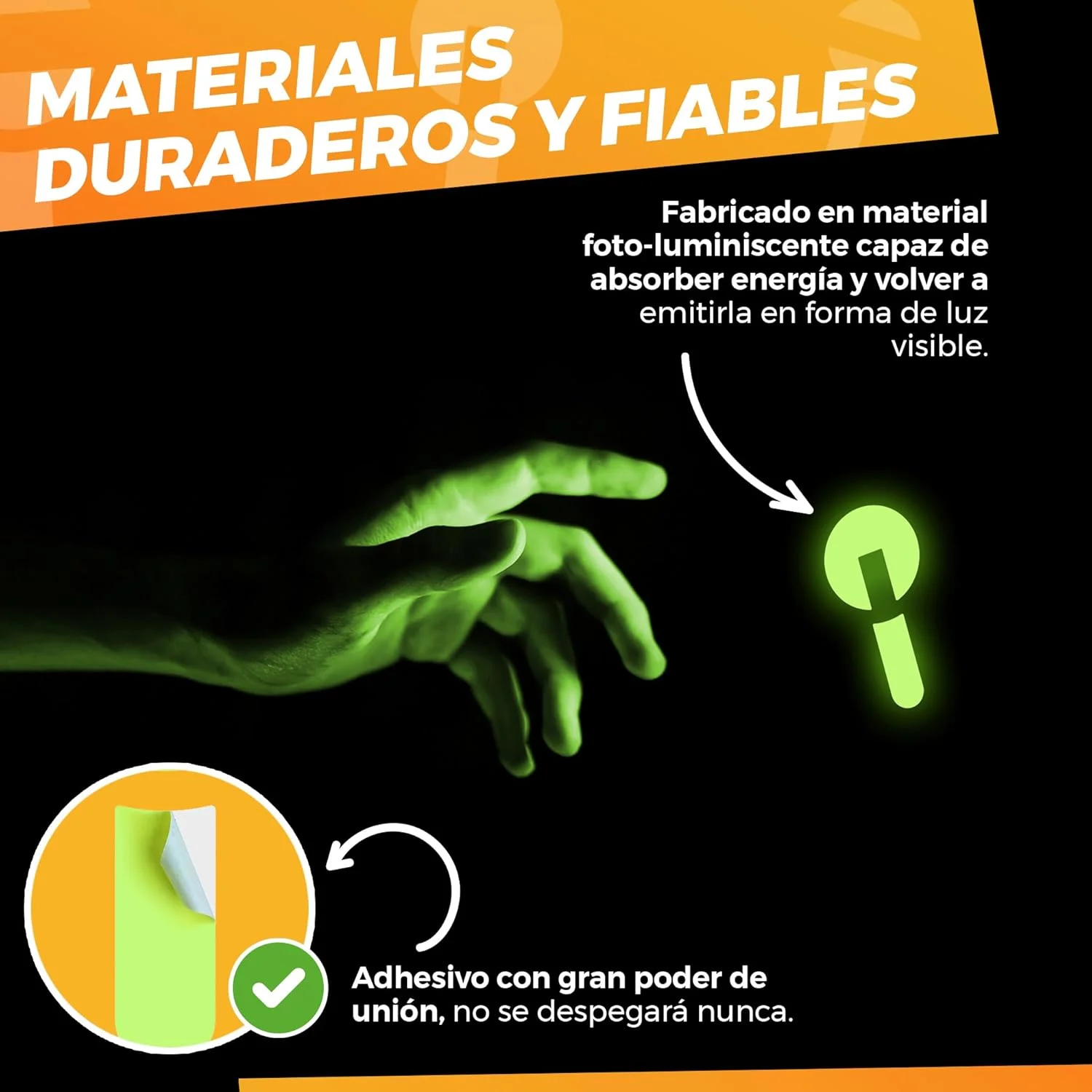  pegatinas fluorescentes para cerradura La Fabrica De Inventos