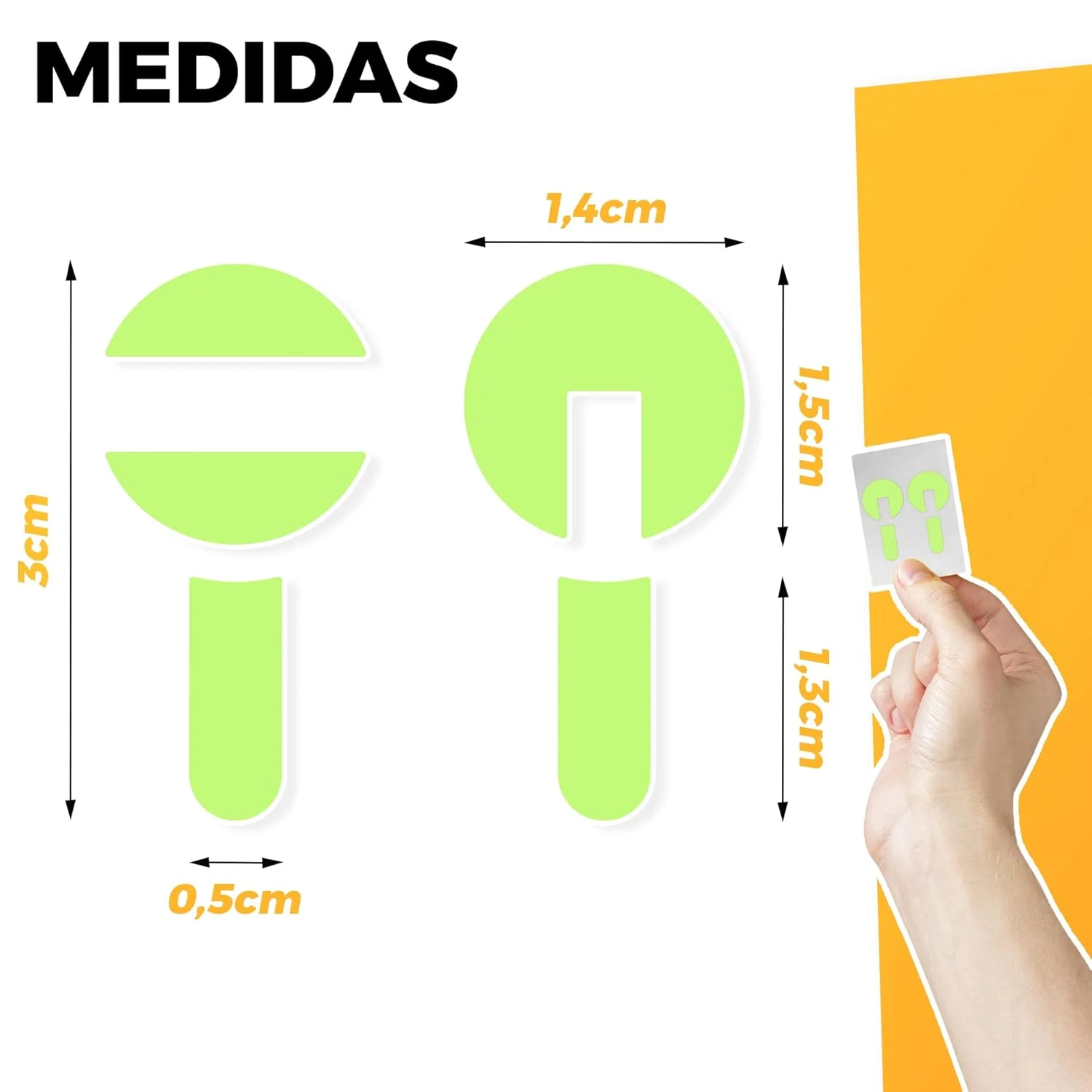  pegatinas fluorescentes para cerradura La Fabrica De Inventos