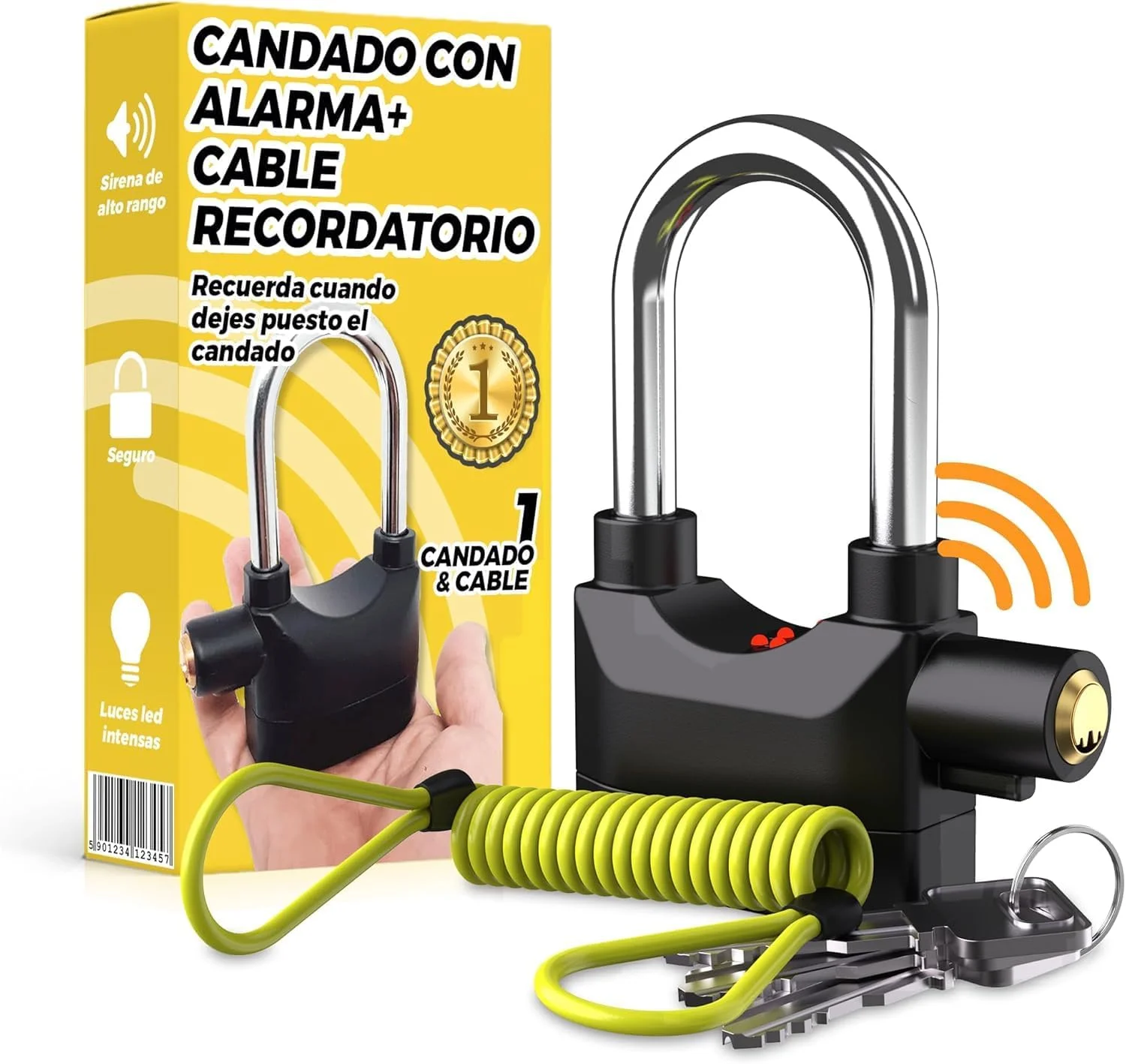 Candado Moto con Alarma La Fabrica De Inventos