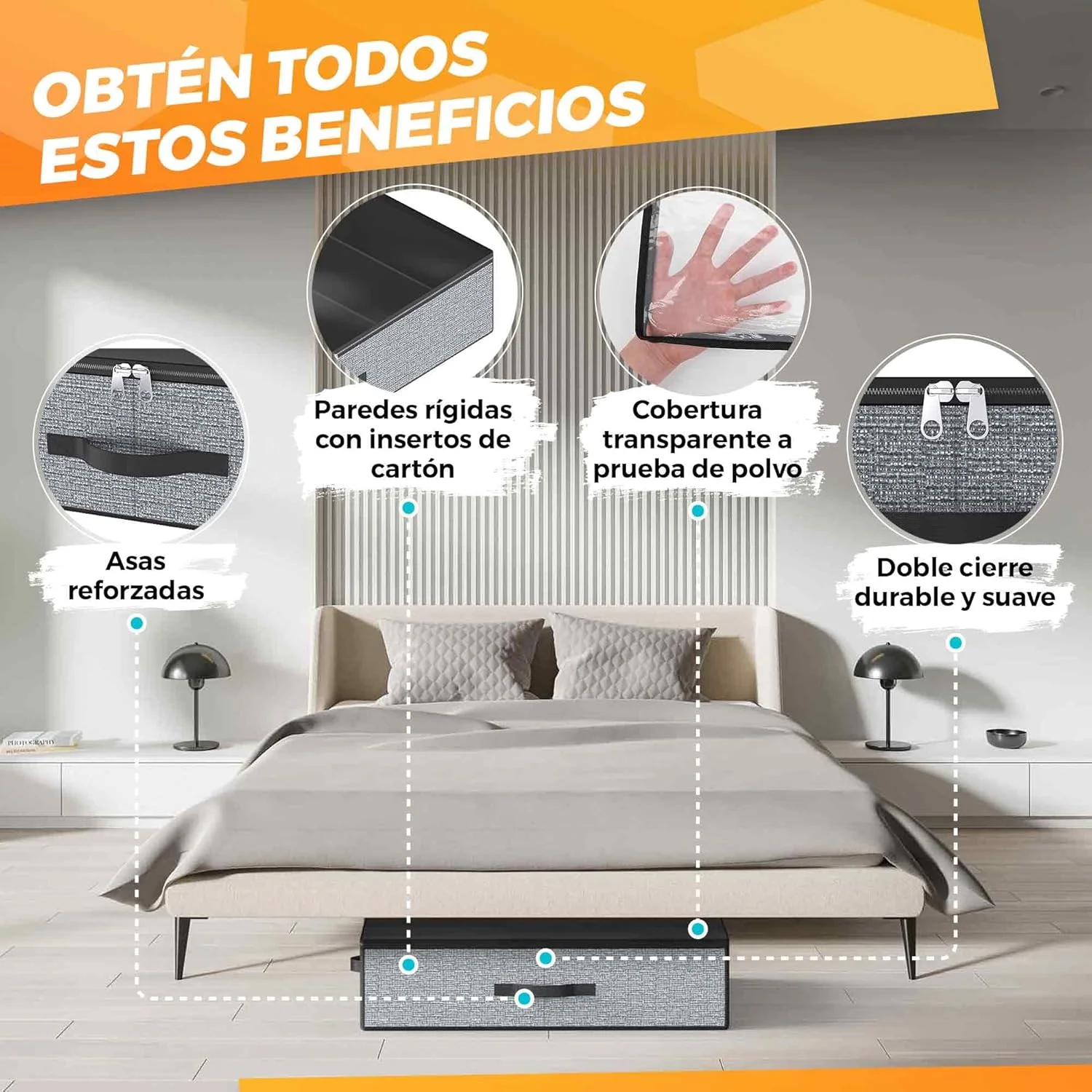  Zapatero Bajo Cama de Tela La Fabrica De Inventos