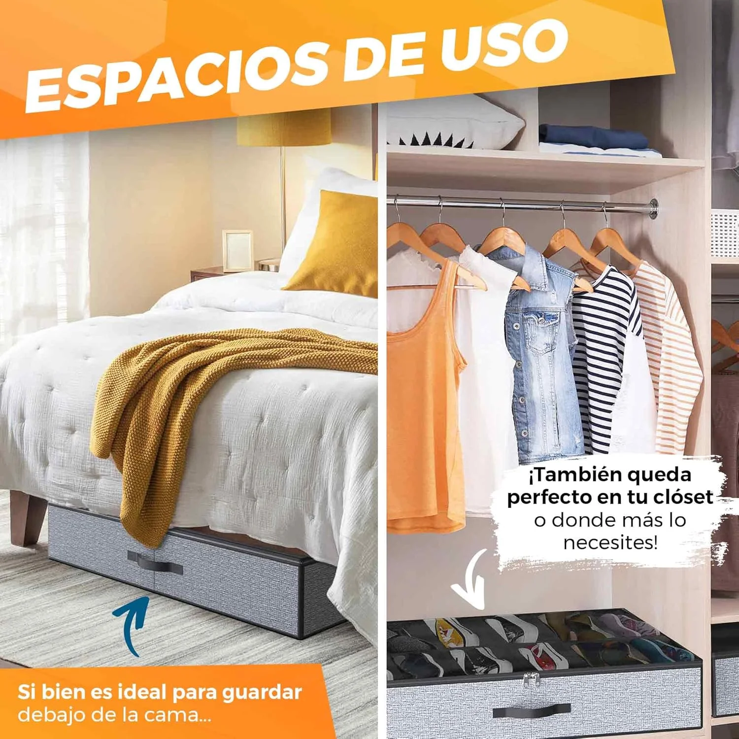  Zapatero Bajo Cama de Tela La Fabrica De Inventos