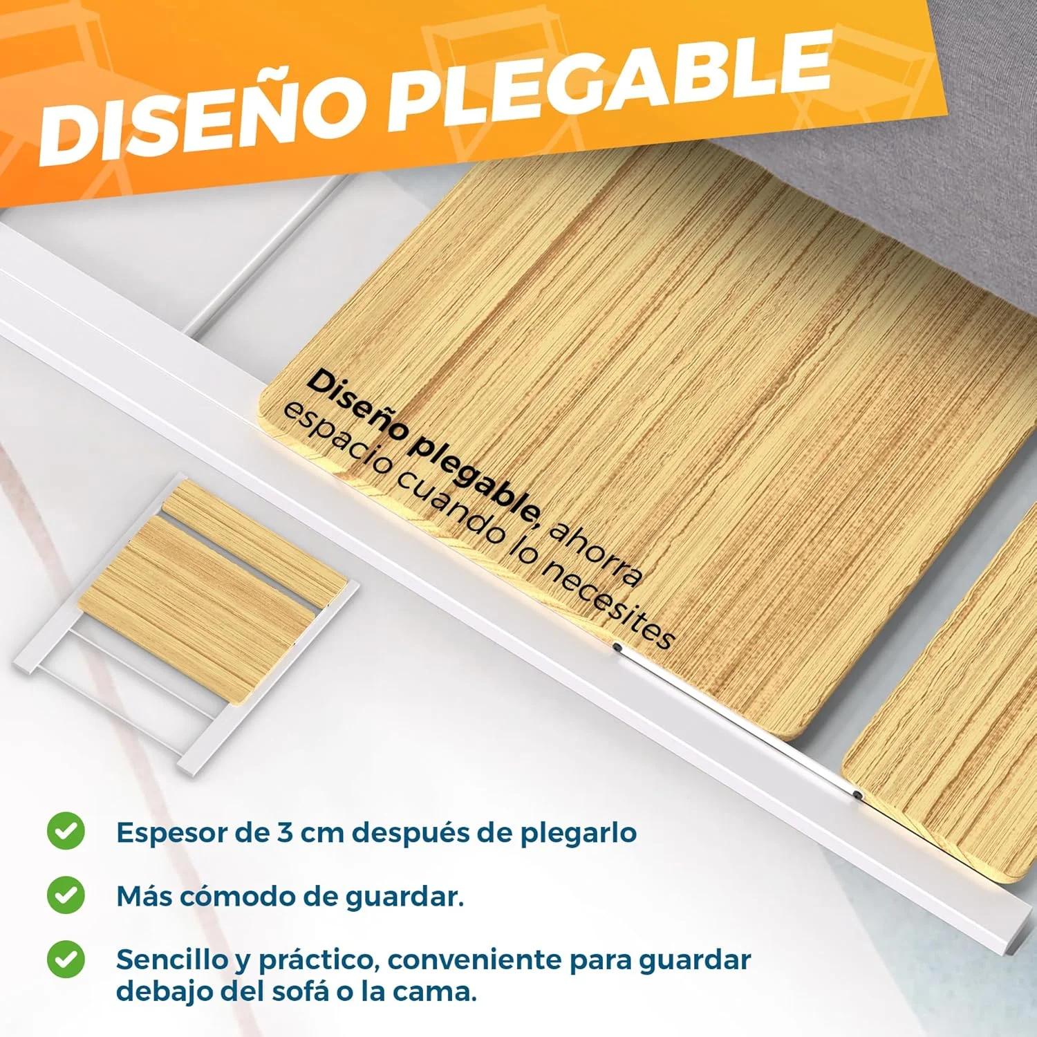  escritorio plegable con estante para monitor La Fabrica De Inventos