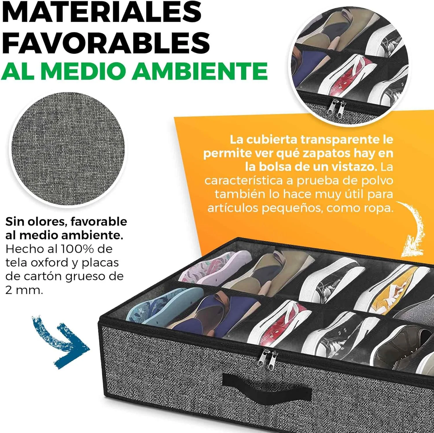  Zapatero Bajo Cama de Tela La Fabrica De Inventos