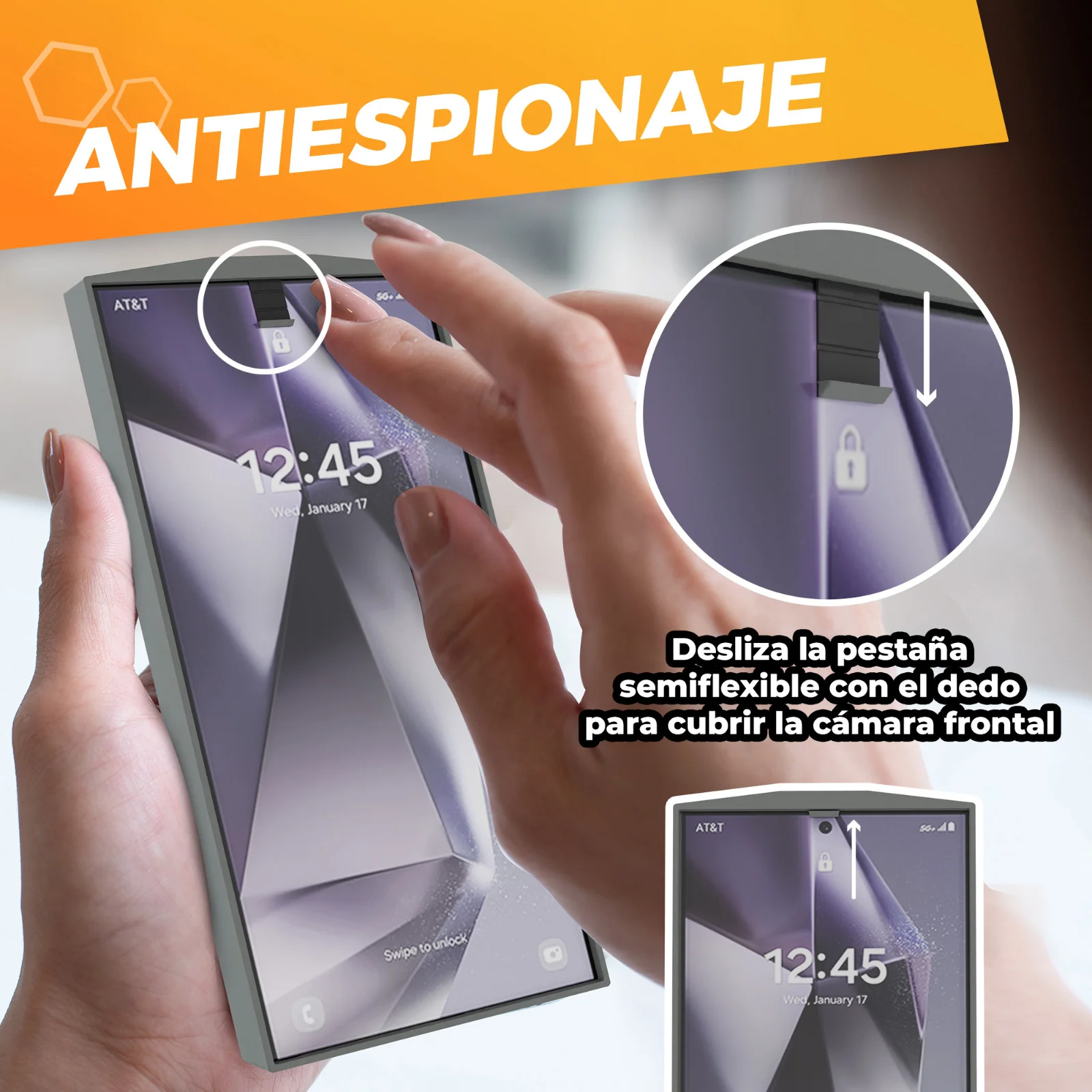  Funda Antiespionaje Hexagonal para móvil La Fabrica De Inventos